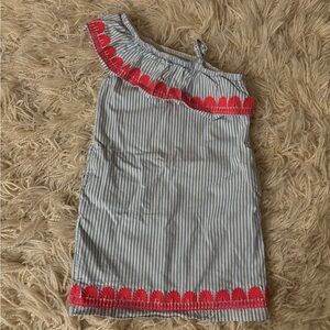 Girls Vineyard Vines one shoulder ruffle dress